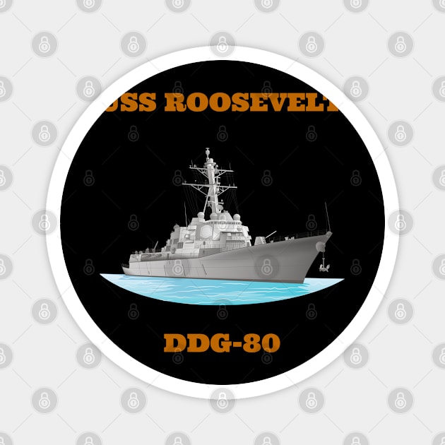 Roosevelt DDG-80 Destroyer Ship Magnet by woormle